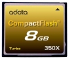 memory card ADATA, memory card ADATA Turbo CF 350X 8GB, ADATA memory card, ADATA Turbo CF 350X 8GB memory card, memory stick ADATA, ADATA memory stick, ADATA Turbo CF 350X 8GB, ADATA Turbo CF 350X 8GB specifications, ADATA Turbo CF 350X 8GB