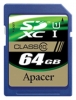memory card Apacer, memory card Apacer SDXC UHS-1 Class 10 64GB, Apacer memory card, Apacer SDXC UHS-1 Class 10 64GB memory card, memory stick Apacer, Apacer memory stick, Apacer SDXC UHS-1 Class 10 64GB, Apacer SDXC UHS-1 Class 10 64GB specifications, Apacer SDXC UHS-1 Class 10 64GB