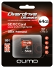 memory card Qumo, memory card Qumo Overdrive Ultimate SDXC Class 10 UHS-I U1 64GB, Qumo memory card, Qumo Overdrive Ultimate SDXC Class 10 UHS-I U1 64GB memory card, memory stick Qumo, Qumo memory stick, Qumo Overdrive Ultimate SDXC Class 10 UHS-I U1 64GB, Qumo Overdrive Ultimate SDXC Class 10 UHS-I U1 64GB specifications, Qumo Overdrive Ultimate SDXC Class 10 UHS-I U1 64GB