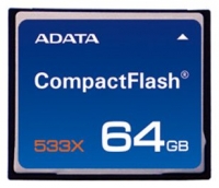 memory card ADATA, memory card ADATA CF 533X 64GB, ADATA memory card, ADATA CF 533X 64GB memory card, memory stick ADATA, ADATA memory stick, ADATA CF 533X 64GB, ADATA CF 533X 64GB specifications, ADATA CF 533X 64GB