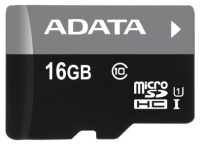 memory card ADATA, memory card ADATA Premier microSDHC Class 10 UHS-I U1 16GB, ADATA memory card, ADATA Premier microSDHC Class 10 UHS-I U1 16GB memory card, memory stick ADATA, ADATA memory stick, ADATA Premier microSDHC Class 10 UHS-I U1 16GB, ADATA Premier microSDHC Class 10 UHS-I U1 16GB specifications, ADATA Premier microSDHC Class 10 UHS-I U1 16GB