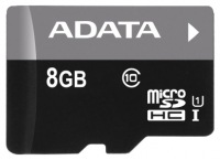 memory card ADATA, memory card ADATA Premier microSDHC Class 10 UHS-I U1 8GB, ADATA memory card, ADATA Premier microSDHC Class 10 UHS-I U1 8GB memory card, memory stick ADATA, ADATA memory stick, ADATA Premier microSDHC Class 10 UHS-I U1 8GB, ADATA Premier microSDHC Class 10 UHS-I U1 8GB specifications, ADATA Premier microSDHC Class 10 UHS-I U1 8GB