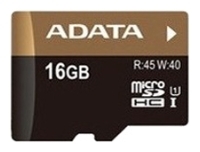 memory card ADATA, memory card ADATA Premier Pro microSDHC UHS-I U1 16GB, ADATA memory card, ADATA Premier Pro microSDHC UHS-I U1 16GB memory card, memory stick ADATA, ADATA memory stick, ADATA Premier Pro microSDHC UHS-I U1 16GB, ADATA Premier Pro microSDHC UHS-I U1 16GB specifications, ADATA Premier Pro microSDHC UHS-I U1 16GB