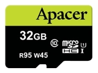 memory card Apacer, memory card Apacer microSDHC Card Class 10 UHS-I U1 (R95 W45 MB/s) 32GB, Apacer memory card, Apacer microSDHC Card Class 10 UHS-I U1 (R95 W45 MB/s) 32GB memory card, memory stick Apacer, Apacer memory stick, Apacer microSDHC Card Class 10 UHS-I U1 (R95 W45 MB/s) 32GB, Apacer microSDHC Card Class 10 UHS-I U1 (R95 W45 MB/s) 32GB specifications, Apacer microSDHC Card Class 10 UHS-I U1 (R95 W45 MB/s) 32GB