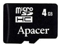 memory card Apacer, memory card Apacer microSDHC Card Class 4 4GB, Apacer memory card, Apacer microSDHC Card Class 4 4GB memory card, memory stick Apacer, Apacer memory stick, Apacer microSDHC Card Class 4 4GB, Apacer microSDHC Card Class 4 4GB specifications, Apacer microSDHC Card Class 4 4GB