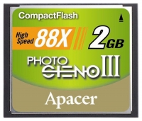 memory card Apacer, memory card Apacer Photo Steno III CF 88X 2GB, Apacer memory card, Apacer Photo Steno III CF 88X 2GB memory card, memory stick Apacer, Apacer memory stick, Apacer Photo Steno III CF 88X 2GB, Apacer Photo Steno III CF 88X 2GB specifications, Apacer Photo Steno III CF 88X 2GB