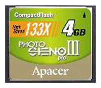 memory card Apacer, memory card Apacer Photo Steno Pro III CF 133X 4GB, Apacer memory card, Apacer Photo Steno Pro III CF 133X 4GB memory card, memory stick Apacer, Apacer memory stick, Apacer Photo Steno Pro III CF 133X 4GB, Apacer Photo Steno Pro III CF 133X 4GB specifications, Apacer Photo Steno Pro III CF 133X 4GB