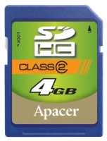 memory card Apacer, memory card Apacer SDHC 4Gb Class 2, Apacer memory card, Apacer SDHC 4Gb Class 2 memory card, memory stick Apacer, Apacer memory stick, Apacer SDHC 4Gb Class 2, Apacer SDHC 4Gb Class 2 specifications, Apacer SDHC 4Gb Class 2