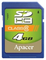memory card Apacer, memory card Apacer SDHC 4Gb Class 6, Apacer memory card, Apacer SDHC 4Gb Class 6 memory card, memory stick Apacer, Apacer memory stick, Apacer SDHC 4Gb Class 6, Apacer SDHC 4Gb Class 6 specifications, Apacer SDHC 4Gb Class 6