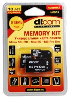 memory card Dicom, memory card Dicom micro SD 4 in 1 Kit 512MB, Dicom memory card, Dicom micro SD 4 in 1 Kit 512MB memory card, memory stick Dicom, Dicom memory stick, Dicom micro SD 4 in 1 Kit 512MB, Dicom micro SD 4 in 1 Kit 512MB specifications, Dicom micro SD 4 in 1 Kit 512MB