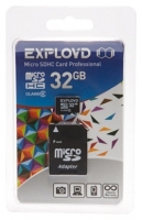 memory card EXPLOYD, memory card EXPLOYD 32GB microSDHC Class 6 + SD adapter, EXPLOYD memory card, EXPLOYD 32GB microSDHC Class 6 + SD adapter memory card, memory stick EXPLOYD, EXPLOYD memory stick, EXPLOYD 32GB microSDHC Class 6 + SD adapter, EXPLOYD 32GB microSDHC Class 6 + SD adapter specifications, EXPLOYD 32GB microSDHC Class 6 + SD adapter