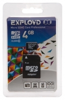 memory card EXPLOYD, memory card EXPLOYD microSDHC Class 6 4GB + SD adapter, EXPLOYD memory card, EXPLOYD microSDHC Class 6 4GB + SD adapter memory card, memory stick EXPLOYD, EXPLOYD memory stick, EXPLOYD microSDHC Class 6 4GB + SD adapter, EXPLOYD microSDHC Class 6 4GB + SD adapter specifications, EXPLOYD microSDHC Class 6 4GB + SD adapter