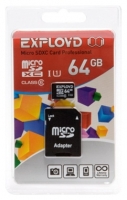 memory card EXPLOYD, memory card EXPLOYD microSDXC Class 6 UHS-I U1 64GB + SD adapter, EXPLOYD memory card, EXPLOYD microSDXC Class 6 UHS-I U1 64GB + SD adapter memory card, memory stick EXPLOYD, EXPLOYD memory stick, EXPLOYD microSDXC Class 6 UHS-I U1 64GB + SD adapter, EXPLOYD microSDXC Class 6 UHS-I U1 64GB + SD adapter specifications, EXPLOYD microSDXC Class 6 UHS-I U1 64GB + SD adapter