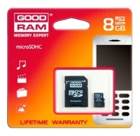 memory card GoodRAM, memory card GoodRAM SDU8GHCAGRR9, GoodRAM memory card, GoodRAM SDU8GHCAGRR9 memory card, memory stick GoodRAM, GoodRAM memory stick, GoodRAM SDU8GHCAGRR9, GoodRAM SDU8GHCAGRR9 specifications, GoodRAM SDU8GHCAGRR9