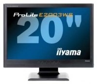monitor Iiyama, monitor Iiyama ProLite E2003WS, Iiyama monitor, Iiyama ProLite E2003WS monitor, pc monitor Iiyama, Iiyama pc monitor, pc monitor Iiyama ProLite E2003WS, Iiyama ProLite E2003WS specifications, Iiyama ProLite E2003WS