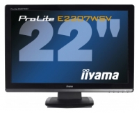monitor Iiyama, monitor Iiyama ProLite E2207WSV, Iiyama monitor, Iiyama ProLite E2207WSV monitor, pc monitor Iiyama, Iiyama pc monitor, pc monitor Iiyama ProLite E2207WSV, Iiyama ProLite E2207WSV specifications, Iiyama ProLite E2207WSV