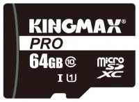 memory card Kingmax, memory card Kingmax microSDXC PRO Class 10 UHS-I U1 64GB, Kingmax memory card, Kingmax microSDXC PRO Class 10 UHS-I U1 64GB memory card, memory stick Kingmax, Kingmax memory stick, Kingmax microSDXC PRO Class 10 UHS-I U1 64GB, Kingmax microSDXC PRO Class 10 UHS-I U1 64GB specifications, Kingmax microSDXC PRO Class 10 UHS-I U1 64GB