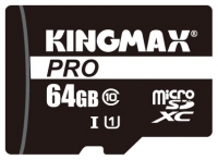 memory card Kingmax, memory card Kingmax microSDXC PRO Class 10 UHS-I U1 64GB + SD adapter, Kingmax memory card, Kingmax microSDXC PRO Class 10 UHS-I U1 64GB + SD adapter memory card, memory stick Kingmax, Kingmax memory stick, Kingmax microSDXC PRO Class 10 UHS-I U1 64GB + SD adapter, Kingmax microSDXC PRO Class 10 UHS-I U1 64GB + SD adapter specifications, Kingmax microSDXC PRO Class 10 UHS-I U1 64GB + SD adapter