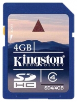 memory card Kingston, memory card Kingston SD4/4GB, Kingston memory card, Kingston SD4/4GB memory card, memory stick Kingston, Kingston memory stick, Kingston SD4/4GB, Kingston SD4/4GB specifications, Kingston SD4/4GB