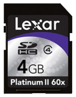 memory card Lexar, memory card Lexar Platinum II 60x SDHC 4GB, Lexar memory card, Lexar Platinum II 60x SDHC 4GB memory card, memory stick Lexar, Lexar memory stick, Lexar Platinum II 60x SDHC 4GB, Lexar Platinum II 60x SDHC 4GB specifications, Lexar Platinum II 60x SDHC 4GB