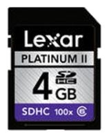 memory card Lexar, memory card Lexar Platinum II SDHC 4GB 100x, Lexar memory card, Lexar Platinum II SDHC 4GB 100x memory card, memory stick Lexar, Lexar memory stick, Lexar Platinum II SDHC 4GB 100x, Lexar Platinum II SDHC 4GB 100x specifications, Lexar Platinum II SDHC 4GB 100x