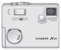 Minolta DiMAGE X20 digital camera, Minolta DiMAGE X20 camera, Minolta DiMAGE X20 photo camera, Minolta DiMAGE X20 specs, Minolta DiMAGE X20 reviews, Minolta DiMAGE X20 specifications, Minolta DiMAGE X20