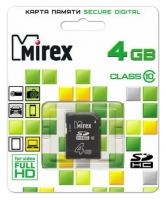 memory card Mirex, memory card Mirex 4GB SDHC Class 10, Mirex memory card, Mirex 4GB SDHC Class 10 memory card, memory stick Mirex, Mirex memory stick, Mirex 4GB SDHC Class 10, Mirex 4GB SDHC Class 10 specifications, Mirex 4GB SDHC Class 10