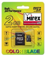 memory card Mirex, memory card Mirex microSD 2GB + SD adapter, Mirex memory card, Mirex microSD 2GB + SD adapter memory card, memory stick Mirex, Mirex memory stick, Mirex microSD 2GB + SD adapter, Mirex microSD 2GB + SD adapter specifications, Mirex microSD 2GB + SD adapter