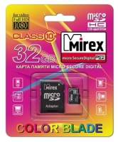 memory card Mirex, memory card Mirex microSDHC Class 10 32GB + SD adapter, Mirex memory card, Mirex microSDHC Class 10 32GB + SD adapter memory card, memory stick Mirex, Mirex memory stick, Mirex microSDHC Class 10 32GB + SD adapter, Mirex microSDHC Class 10 32GB + SD adapter specifications, Mirex microSDHC Class 10 32GB + SD adapter