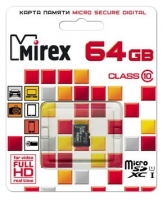 memory card Mirex, memory card Mirex microSDXC Class 10 UHS-I U1 64GB + SD adapter, Mirex memory card, Mirex microSDXC Class 10 UHS-I U1 64GB + SD adapter memory card, memory stick Mirex, Mirex memory stick, Mirex microSDXC Class 10 UHS-I U1 64GB + SD adapter, Mirex microSDXC Class 10 UHS-I U1 64GB + SD adapter specifications, Mirex microSDXC Class 10 UHS-I U1 64GB + SD adapter