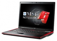 laptop MSI, notebook MSI GX723 (Core 2 Duo P7350 2000 Mhz/17.0