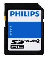 memory card Philips, memory card Philips SDHC Class 4 4GB, Philips memory card, Philips SDHC Class 4 4GB memory card, memory stick Philips, Philips memory stick, Philips SDHC Class 4 4GB, Philips SDHC Class 4 4GB specifications, Philips SDHC Class 4 4GB