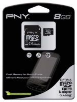 memory card PNY, memory card PNY Optima 8GB microSDHC Class 4 + SD adapter, PNY memory card, PNY Optima 8GB microSDHC Class 4 + SD adapter memory card, memory stick PNY, PNY memory stick, PNY Optima 8GB microSDHC Class 4 + SD adapter, PNY Optima 8GB microSDHC Class 4 + SD adapter specifications, PNY Optima 8GB microSDHC Class 4 + SD adapter
