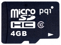 memory card PQI, memory card PQI microSDHC 4Gb Class 10 + SD adapter, PQI memory card, PQI microSDHC 4Gb Class 10 + SD adapter memory card, memory stick PQI, PQI memory stick, PQI microSDHC 4Gb Class 10 + SD adapter, PQI microSDHC 4Gb Class 10 + SD adapter specifications, PQI microSDHC 4Gb Class 10 + SD adapter