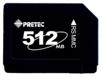 memory card Pretec, memory card Pretec RS-MMC 512Mb, Pretec memory card, Pretec RS-MMC 512Mb memory card, memory stick Pretec, Pretec memory stick, Pretec RS-MMC 512Mb, Pretec RS-MMC 512Mb specifications, Pretec RS-MMC 512Mb