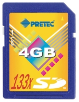 memory card Pretec, memory card Pretec SD 133x 4Gb, Pretec memory card, Pretec SD 133x 4Gb memory card, memory stick Pretec, Pretec memory stick, Pretec SD 133x 4Gb, Pretec SD 133x 4Gb specifications, Pretec SD 133x 4Gb