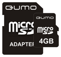 memory card Qumo, memory card Qumo MicroSD 4Gb + SD adapter, Qumo memory card, Qumo MicroSD 4Gb + SD adapter memory card, memory stick Qumo, Qumo memory stick, Qumo MicroSD 4Gb + SD adapter, Qumo MicroSD 4Gb + SD adapter specifications, Qumo MicroSD 4Gb + SD adapter