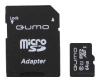 memory card Qumo, memory card Qumo microSDXC Class 10 UHS Class 1 64GB + SD adapter, Qumo memory card, Qumo microSDXC Class 10 UHS Class 1 64GB + SD adapter memory card, memory stick Qumo, Qumo memory stick, Qumo microSDXC Class 10 UHS Class 1 64GB + SD adapter, Qumo microSDXC Class 10 UHS Class 1 64GB + SD adapter specifications, Qumo microSDXC Class 10 UHS Class 1 64GB + SD adapter
