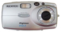 Samsung Digimax U-CA3 digital camera, Samsung Digimax U-CA3 camera, Samsung Digimax U-CA3 photo camera, Samsung Digimax U-CA3 specs, Samsung Digimax U-CA3 reviews, Samsung Digimax U-CA3 specifications, Samsung Digimax U-CA3
