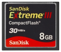 memory card Sandisk, memory card Sandisk Extreme III 30MB/s CompactFlash 8Gb, Sandisk memory card, Sandisk Extreme III 30MB/s CompactFlash 8Gb memory card, memory stick Sandisk, Sandisk memory stick, Sandisk Extreme III 30MB/s CompactFlash 8Gb, Sandisk Extreme III 30MB/s CompactFlash 8Gb specifications, Sandisk Extreme III 30MB/s CompactFlash 8Gb