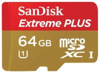 memory card Sandisk, memory card Sandisk Extreme PLUS microSDXC Class 10 UHS Class 1 80MB/s 64GB, Sandisk memory card, Sandisk Extreme PLUS microSDXC Class 10 UHS Class 1 80MB/s 64GB memory card, memory stick Sandisk, Sandisk memory stick, Sandisk Extreme PLUS microSDXC Class 10 UHS Class 1 80MB/s 64GB, Sandisk Extreme PLUS microSDXC Class 10 UHS Class 1 80MB/s 64GB specifications, Sandisk Extreme PLUS microSDXC Class 10 UHS Class 1 80MB/s 64GB