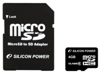 memory card Silicon Power, memory card Silicon Power micro SDHC Card 4GB Class 6 + SD adapter, Silicon Power memory card, Silicon Power micro SDHC Card 4GB Class 6 + SD adapter memory card, memory stick Silicon Power, Silicon Power memory stick, Silicon Power micro SDHC Card 4GB Class 6 + SD adapter, Silicon Power micro SDHC Card 4GB Class 6 + SD adapter specifications, Silicon Power micro SDHC Card 4GB Class 6 + SD adapter