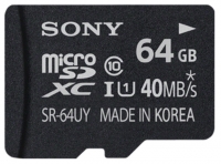 memory card Sony, memory card Sony SR64UY, Sony memory card, Sony SR64UY memory card, memory stick Sony, Sony memory stick, Sony SR64UY, Sony SR64UY specifications, Sony SR64UY