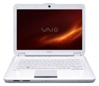 laptop Sony, notebook Sony VAIO VGN-CS190JTW (Core 2 Duo P8400 2260 Mhz/14.1