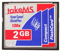 memory card TakeMS, memory card TakeMS CompactFlash Card HyperSpeedQP 120x 2GB, TakeMS memory card, TakeMS CompactFlash Card HyperSpeedQP 120x 2GB memory card, memory stick TakeMS, TakeMS memory stick, TakeMS CompactFlash Card HyperSpeedQP 120x 2GB, TakeMS CompactFlash Card HyperSpeedQP 120x 2GB specifications, TakeMS CompactFlash Card HyperSpeedQP 120x 2GB