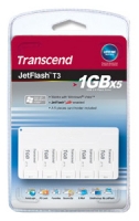 usb flash drive Transcend, usb flash Transcend JetFlash T3 1Gb x 5, Transcend flash usb, flash drives Transcend JetFlash T3 1Gb x 5, thumb drive Transcend, usb flash drive Transcend, Transcend JetFlash T3 1Gb x 5